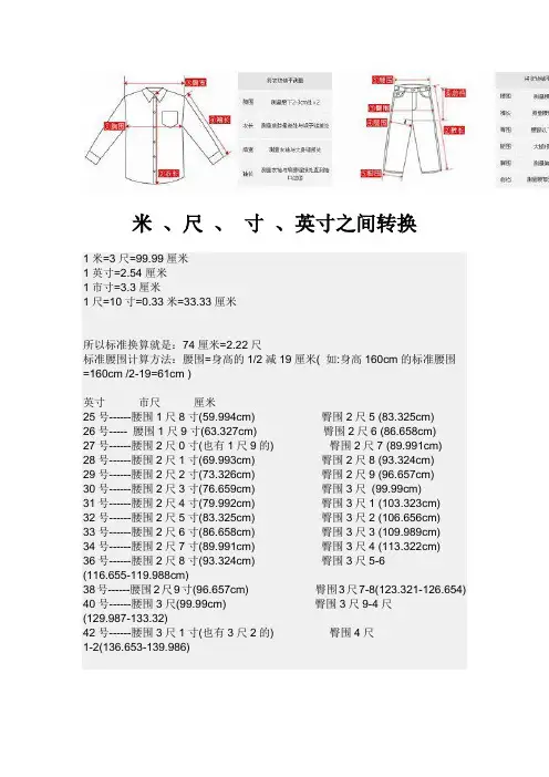 腰围尺寸