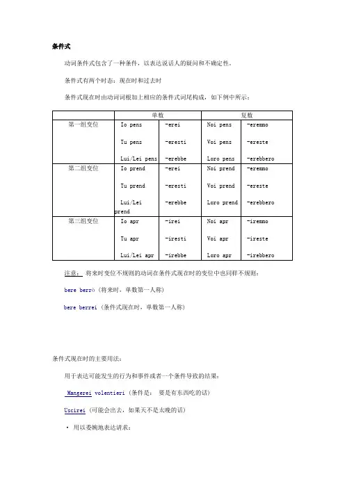 意大利语条件式