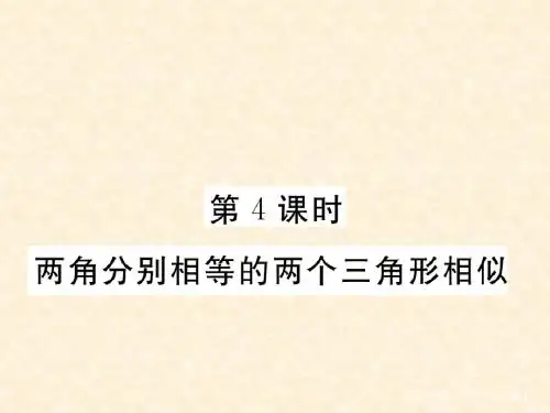 人教版九年级数学下册(贵州)习题课件:27.2.1 第4课时 两角分别相等的两个三角形相似