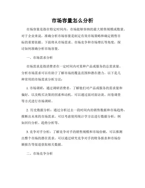 市场容量怎么分析 4