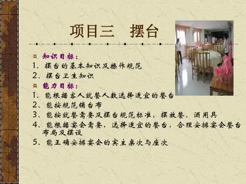 餐饮服务与管理模块一 项目三 摆台