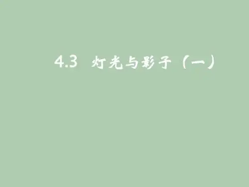 灯光与影子 PPT课件 7 北师大版