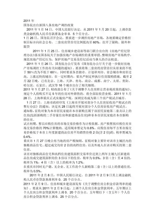 2011年房产新政