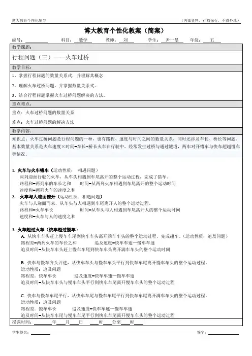 火车过桥问题 4