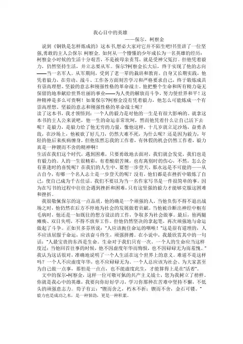 我心目中的英雄 4