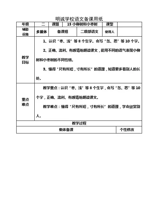 15 小柳树和小枣树(一)