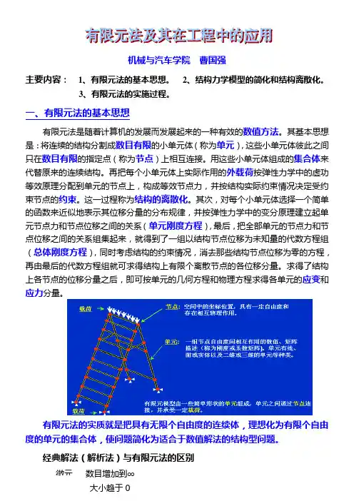 有限元法及其在工程中的应用