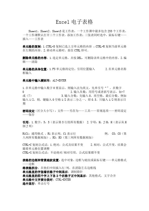 Excel电子表格