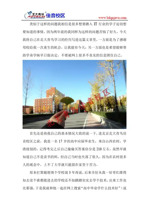 北京北大青鸟怎么样