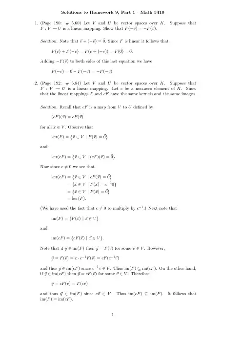Linear Algebra hw9solsla2