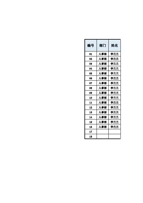 疫情防护员工体温测量登记表EXCEL模板