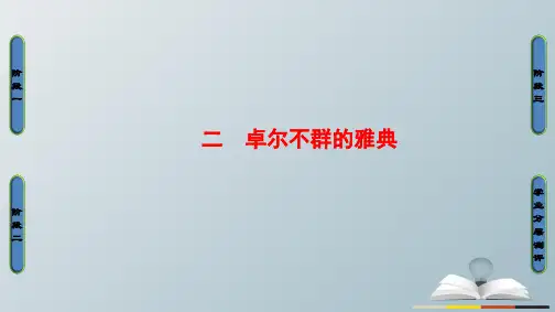 高中历史专题6古代希腊、罗马的政治文明2卓尔不群的雅典课件人民版必修1