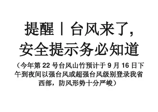 防台风安全教育课