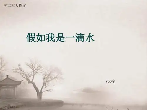 初二写人作文《假如我是一滴水》750字(总9页PPT)