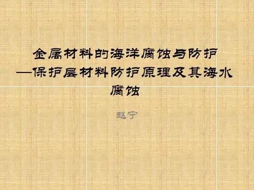 金属材料的海洋腐蚀与防护(第十章)(学生版)