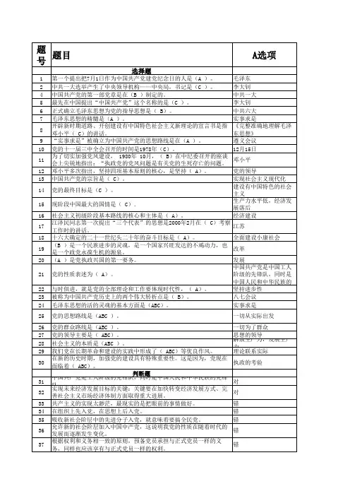 党校模拟题(汇总版)最强完整版,每题都有答案!