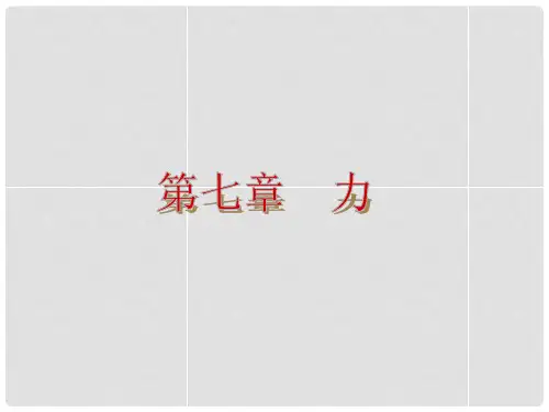 中考物理总复习 第7章 力课件