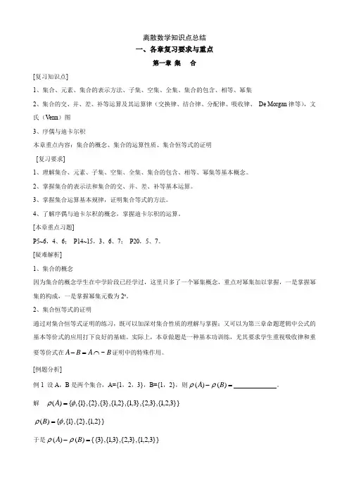 离散数学知识点总结