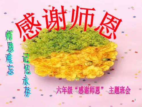 感恩老师主题班会ppt课件