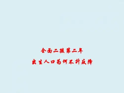 2018高考政治时事政治课件：全面二孩第二年+出生人口为何不升反降