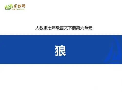 人教版七年级语文下册第六单元 狼