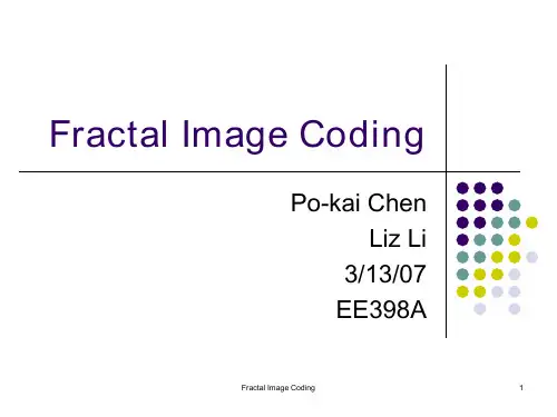 Fractal Image Coding - Stanford University分形图像编码-斯坦福大学