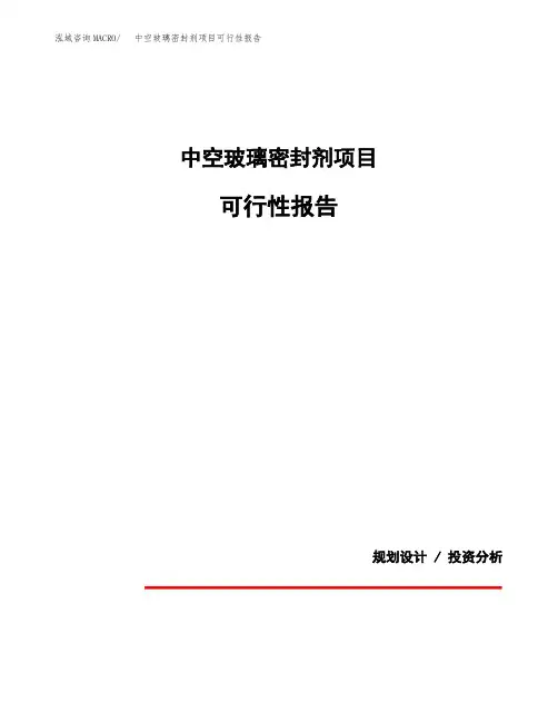 中空玻璃密封剂项目可行性报告(投资建议模板参考)