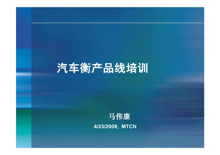 梅特勒-托利多 电子汽车衡介绍
