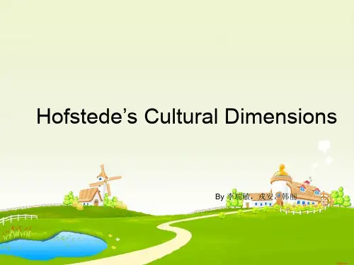 Hofstede’s Cultural Dimensions
