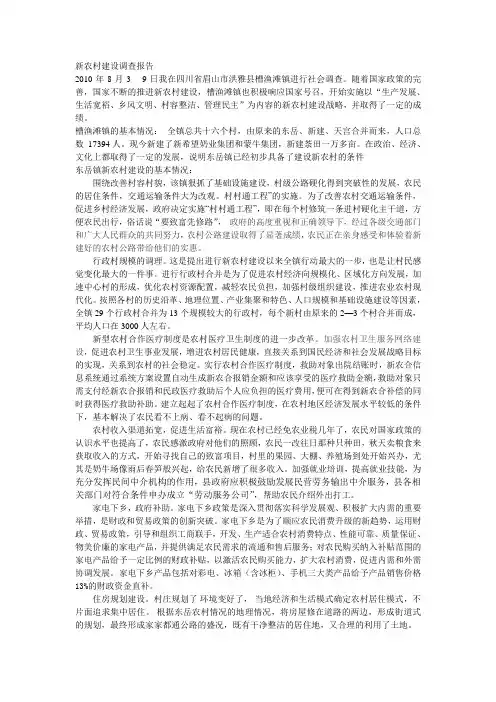 新农村建设调查报告 3