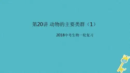 2018中考生物一轮复习第20讲动物的主要类群课件(1)