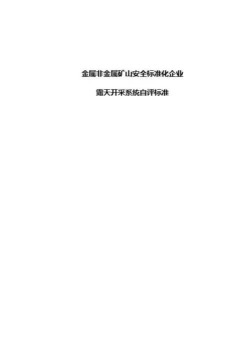 金属非金属矿山安全标准化企业