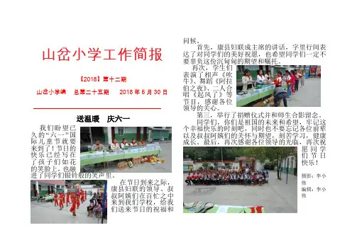 山岔小学六一慰问活动简报