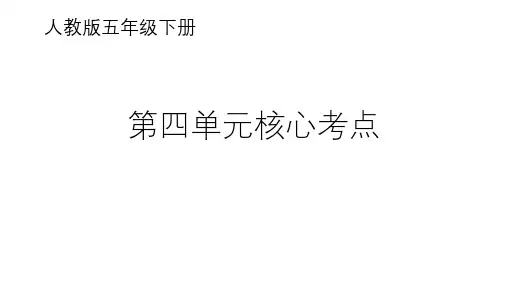 人教版数学五年级下册第四单元核心考点(学生易错题)