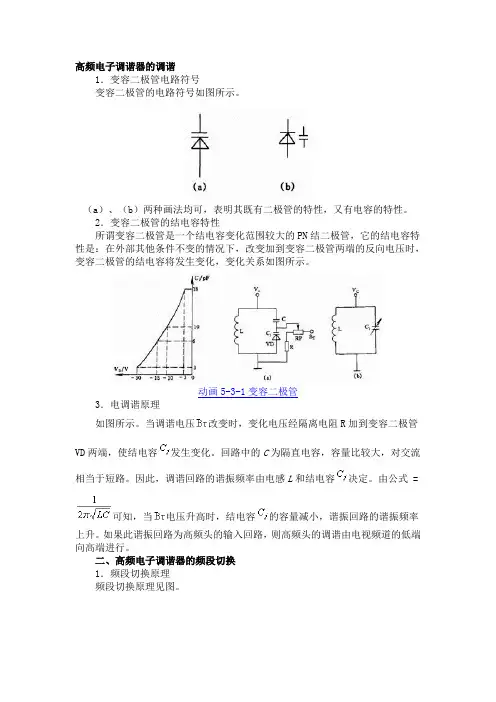 高频电子调谐器的调谐