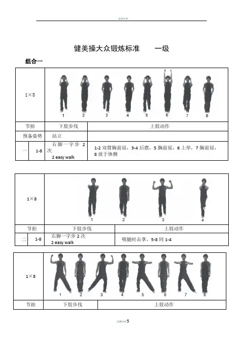 《全国健美操大众锻炼标准》第三套大众一级动作图解 2