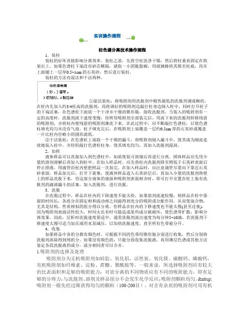 柱色谱分离技术