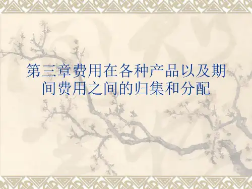 第三章费用在各种产品以及期间费用之间的归集和分配