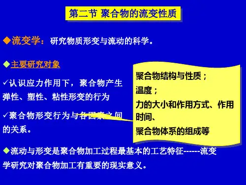 14纤维生产原理5--第二篇第1章第二节 流变性质