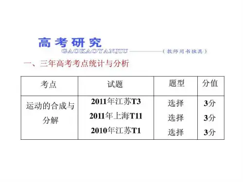 《三维设计》2014新课标高考物理一轮总复习课件 第四章(2)