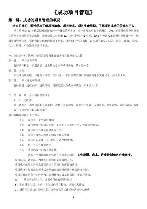成功项目管理