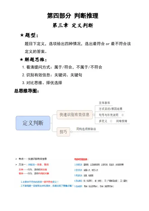 定义判断总思维导图
