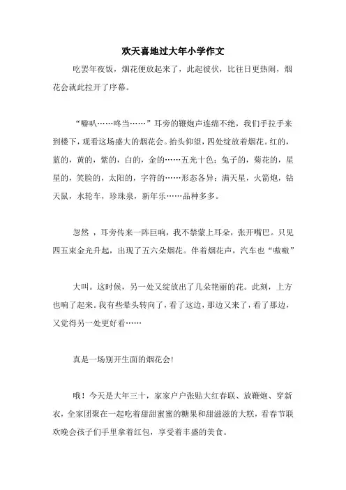 欢天喜地过大年小学作文