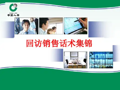 保险公司客户回访话术集锦31页