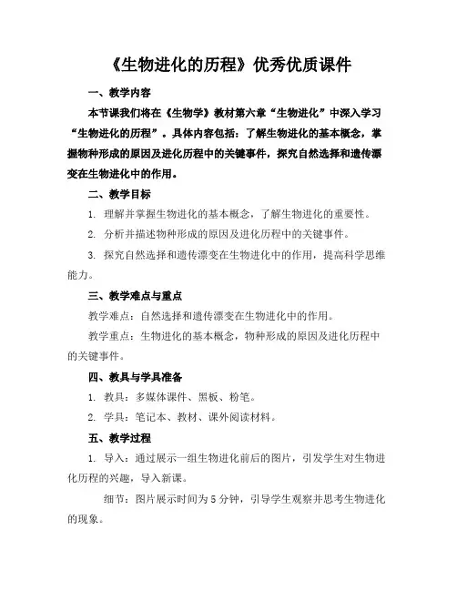 《生物进化的历程》优秀优质课件