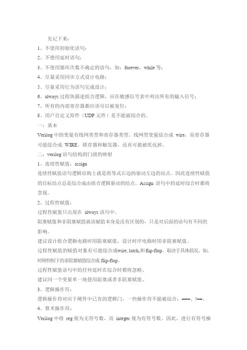 VerilogHDL的入门学习(可编辑修改word版)