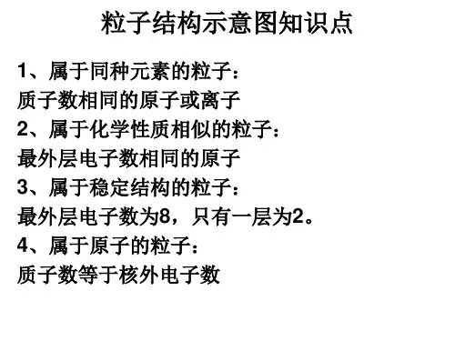 粒子结构示意图