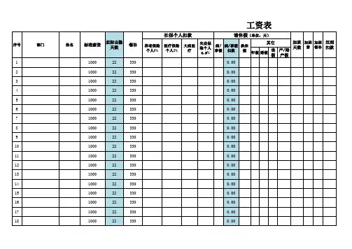 工资表(带公式)