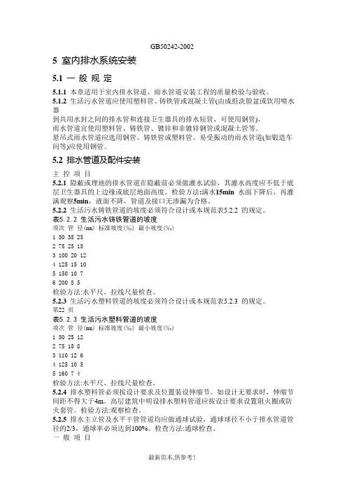 给排水设计规范