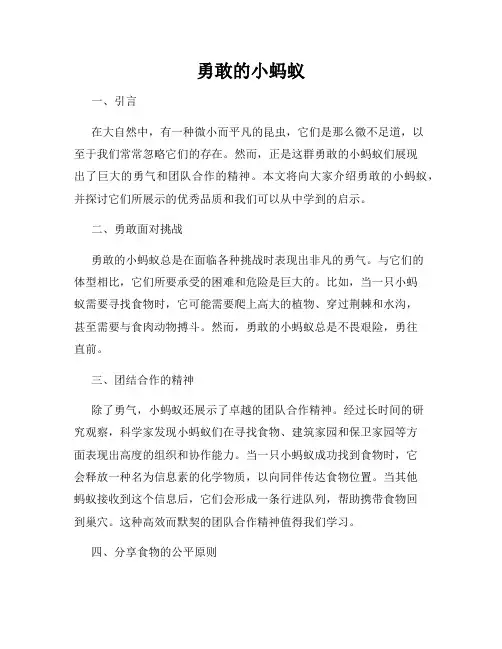 勇敢的小蚂蚁